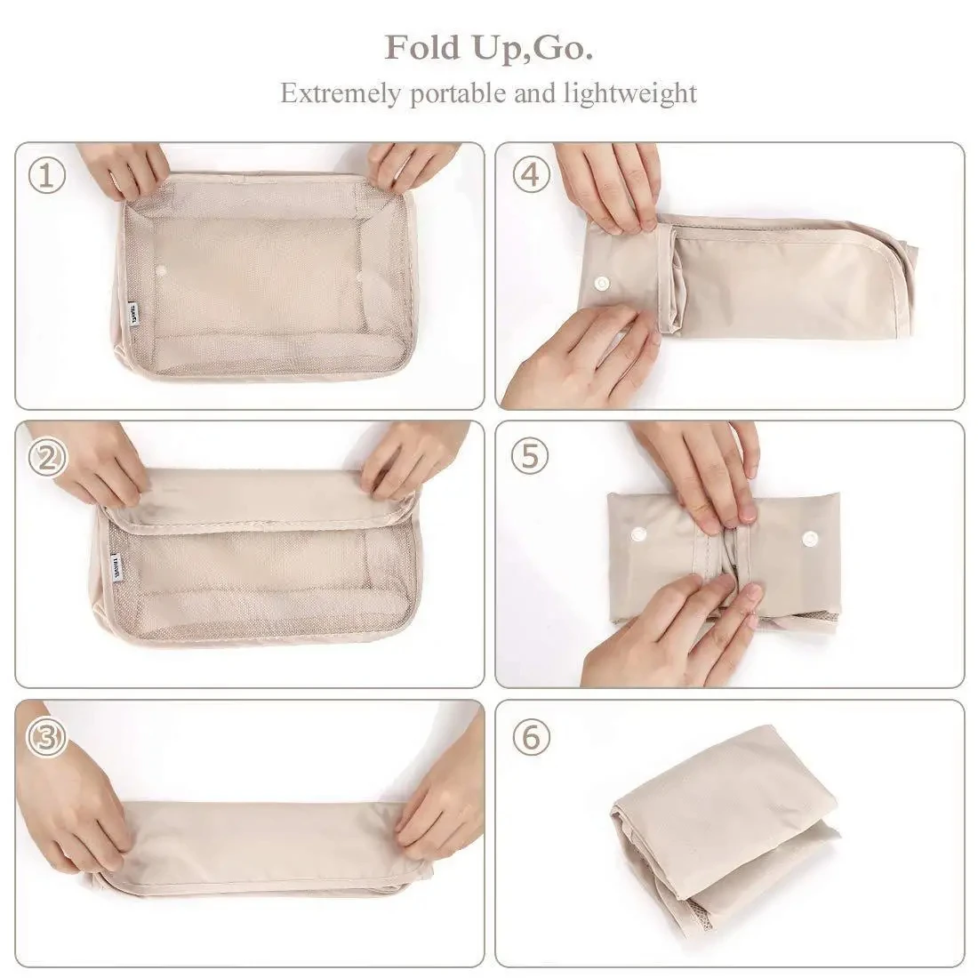 7Pcs Folding Travel Organizer Storage Bags Wardrobe Cube Suitcase Packing Set Storages Luggage Clothes Shoe Box 4