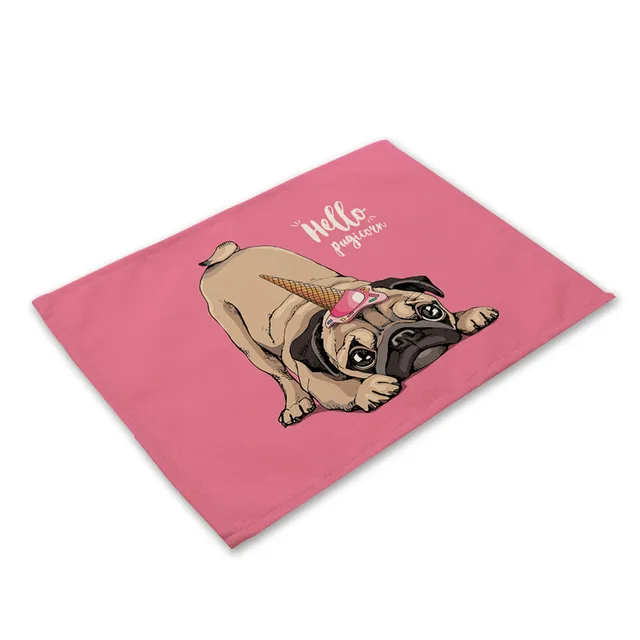 Mantel individual de tela - Bulldogs pink