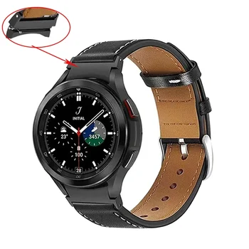 No Gaps Leather Band For Samsung Galaxy Watch 5/pro Classic 47 43mm Smartwatch Belt Bracelet Correa Watch 6/5/4 44mm 40mm Strap