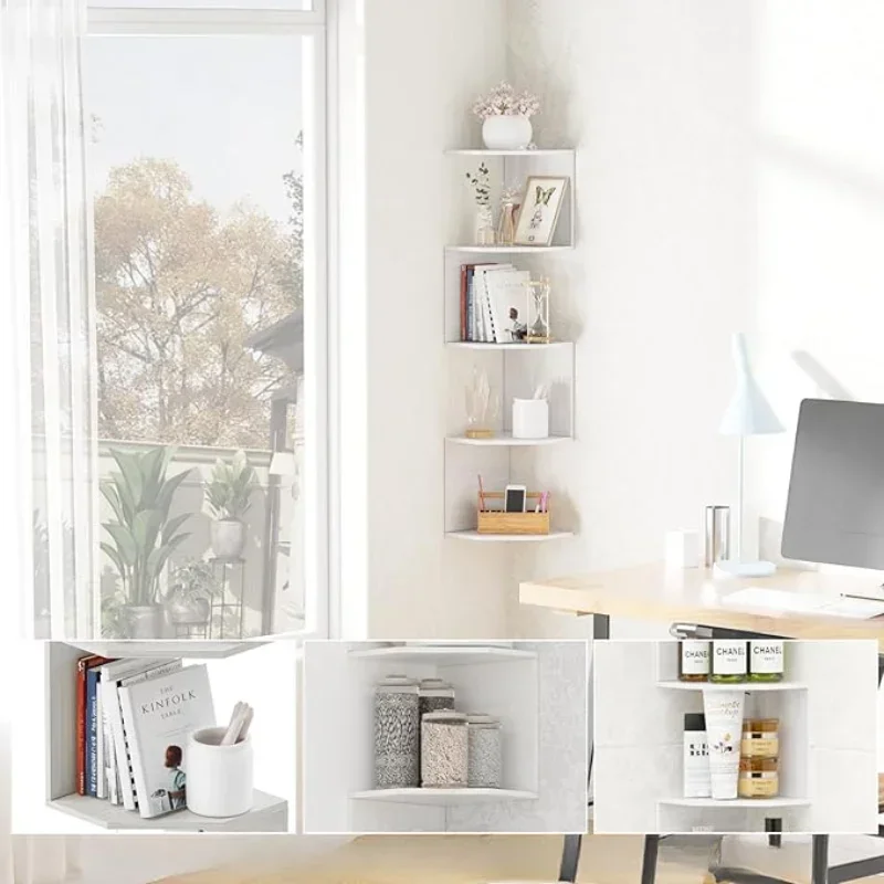 Simple Wall Shelf Bookshelf Wooden Multi-layer Wall Storage Rack Hanging Decorative Bedroom Living Room Partition Shelf