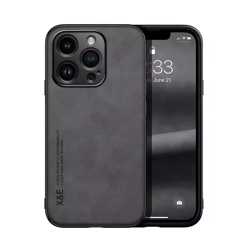 Enhanced Leather Magnetic Phone Case - Shockproof Cover