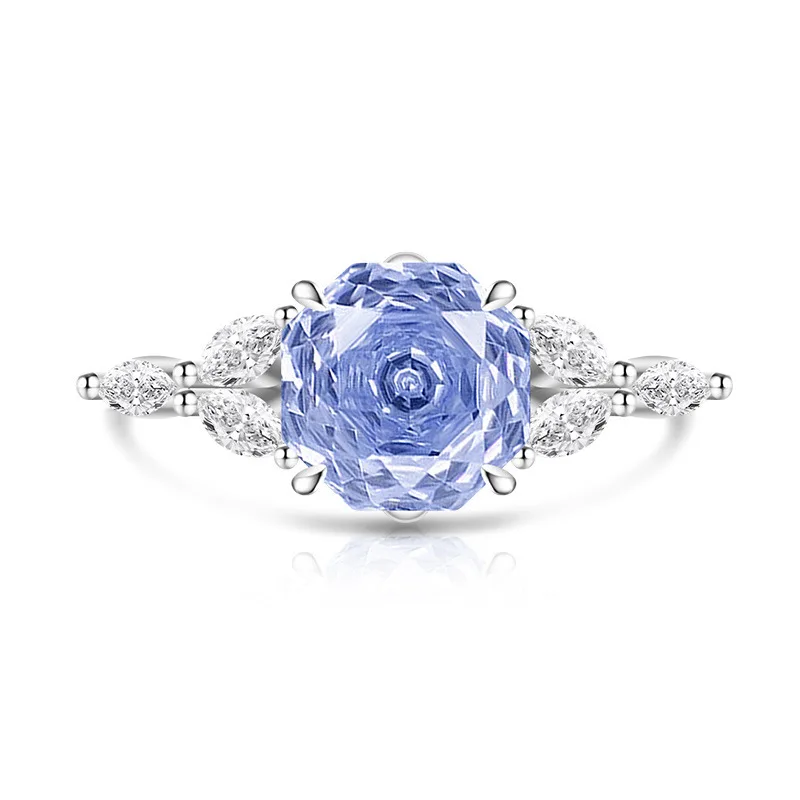 925 Sterling Silber Traumhafter Romantischer Rosengeschliffener Hochkarätiger Diamant-Blumenzweig-Ring Damenschmuck Geschenk – Detail 13