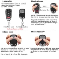 433MHZ Remote Control 4 Button Remote Controller Duplicator Universal Garage Door Opener Clone Rolling Code for Gate Garage Door - Image 3
