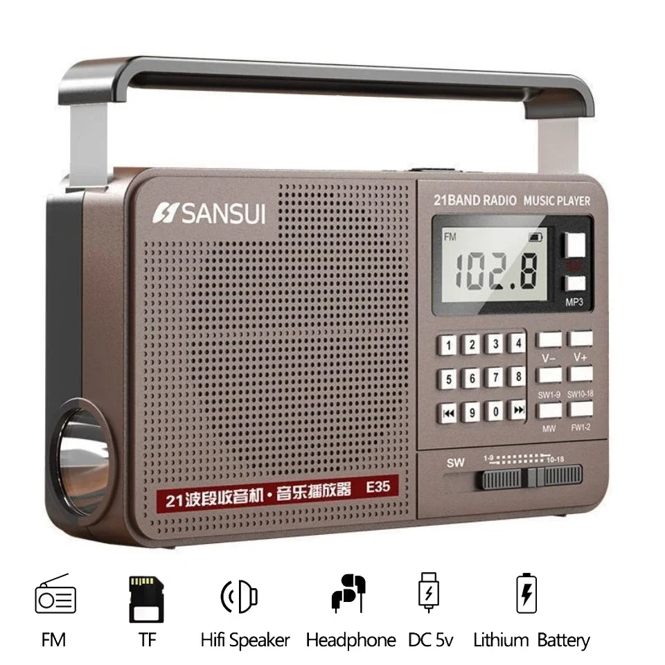 FM-AM-SW-Full-Band-Radio-Bluetooth-Digital-Retro-Radio-Hifi-Portable-U ...