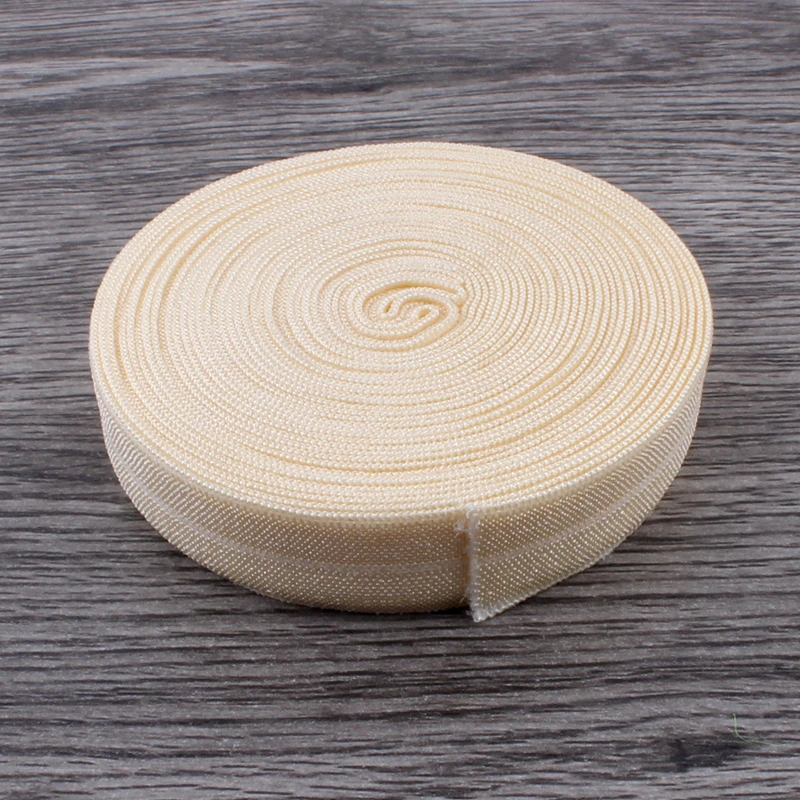 5/8" (15mm) 20colors Shiny Solid Fold Over Elastic Ribbon FOE 120yards/lot for Elastic Headbands Hair Ties Hairbow