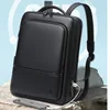 2023 New Brand Fashion Men Backpack Leather School Backpack Bag Waterproof Travel Bag Casual Leather Book Laptop Bag Male 5