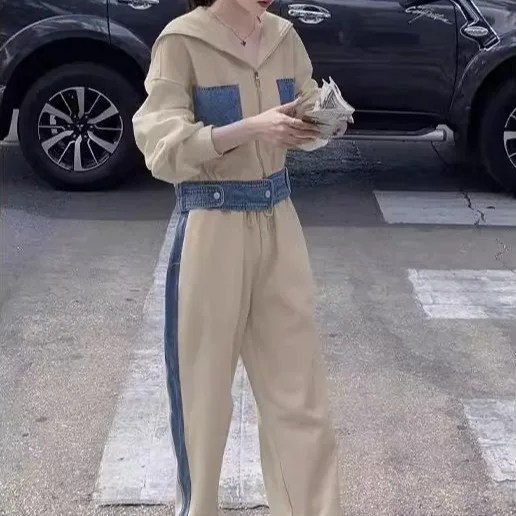 أطقم بذلة رياضية للركض من قطعتين للنساء ، معطف قصي...