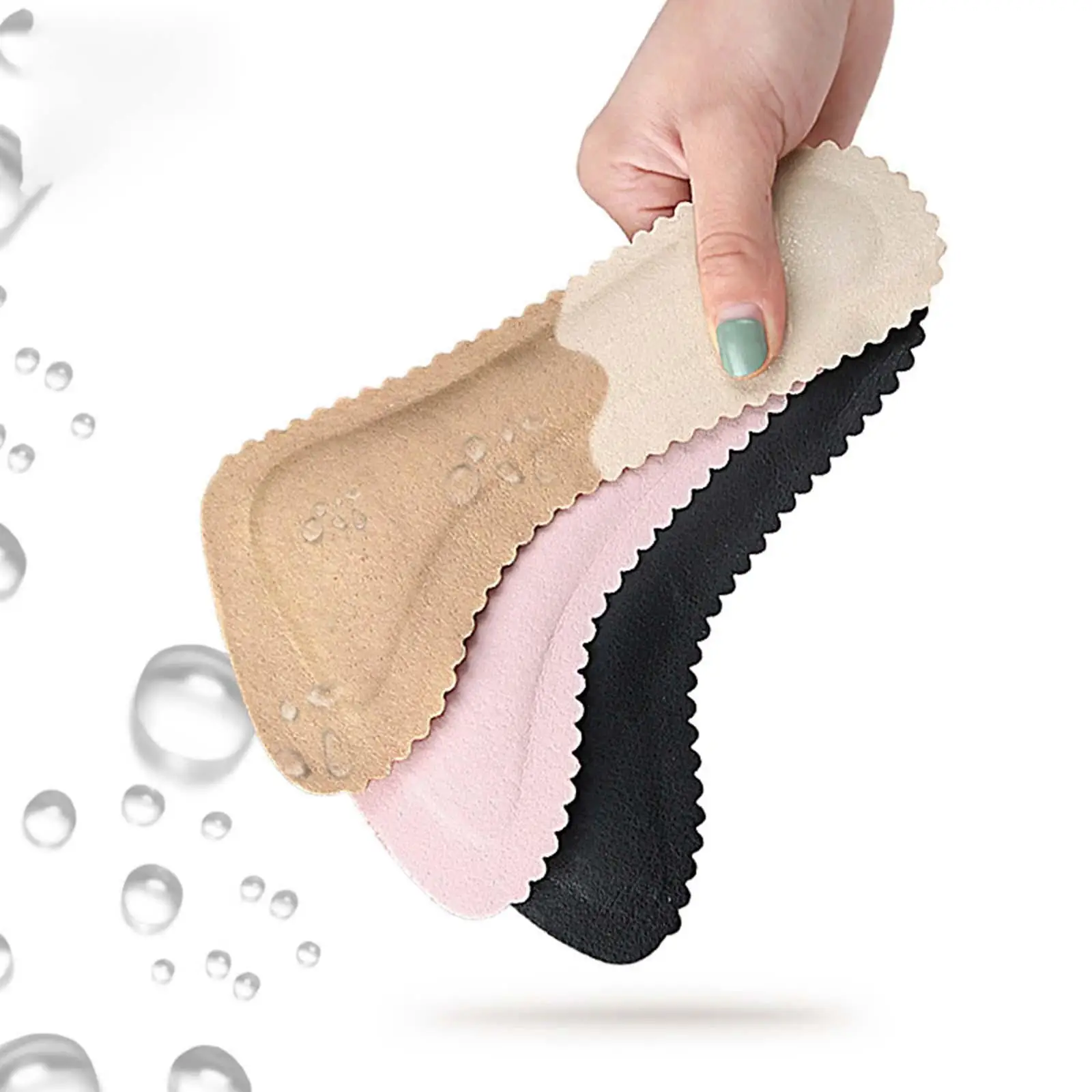 2 Pairs High Heel Insoles, Sweat Absorbent Self Adhesive Comfortable Anti Slip Soft Women Cushions Inserts Heel Sandals Inserts