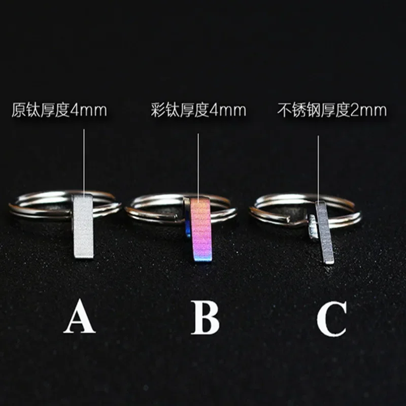 Mini Beer Bottle Opener with Keychain hard Titanium alloy outdoor camping Personal portable self-defense EDC Small Tool