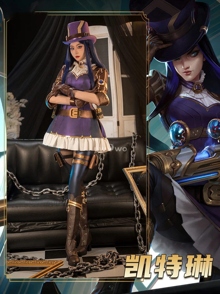 Caitlyn and Vi Cosplay Fun for Halloween, image size:900x1200