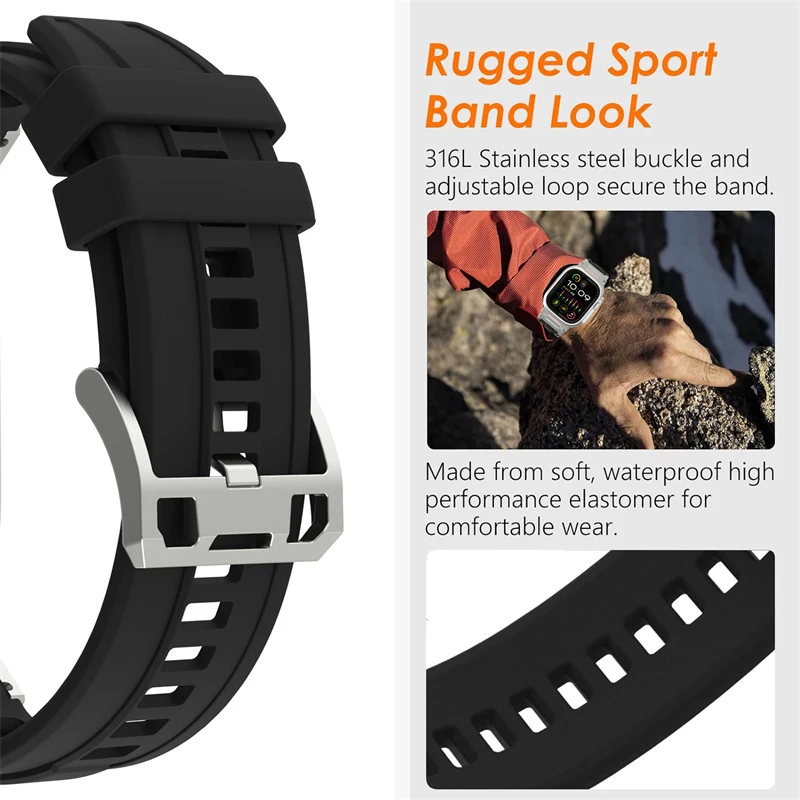 Titanium Color Sports Silicone Wristband