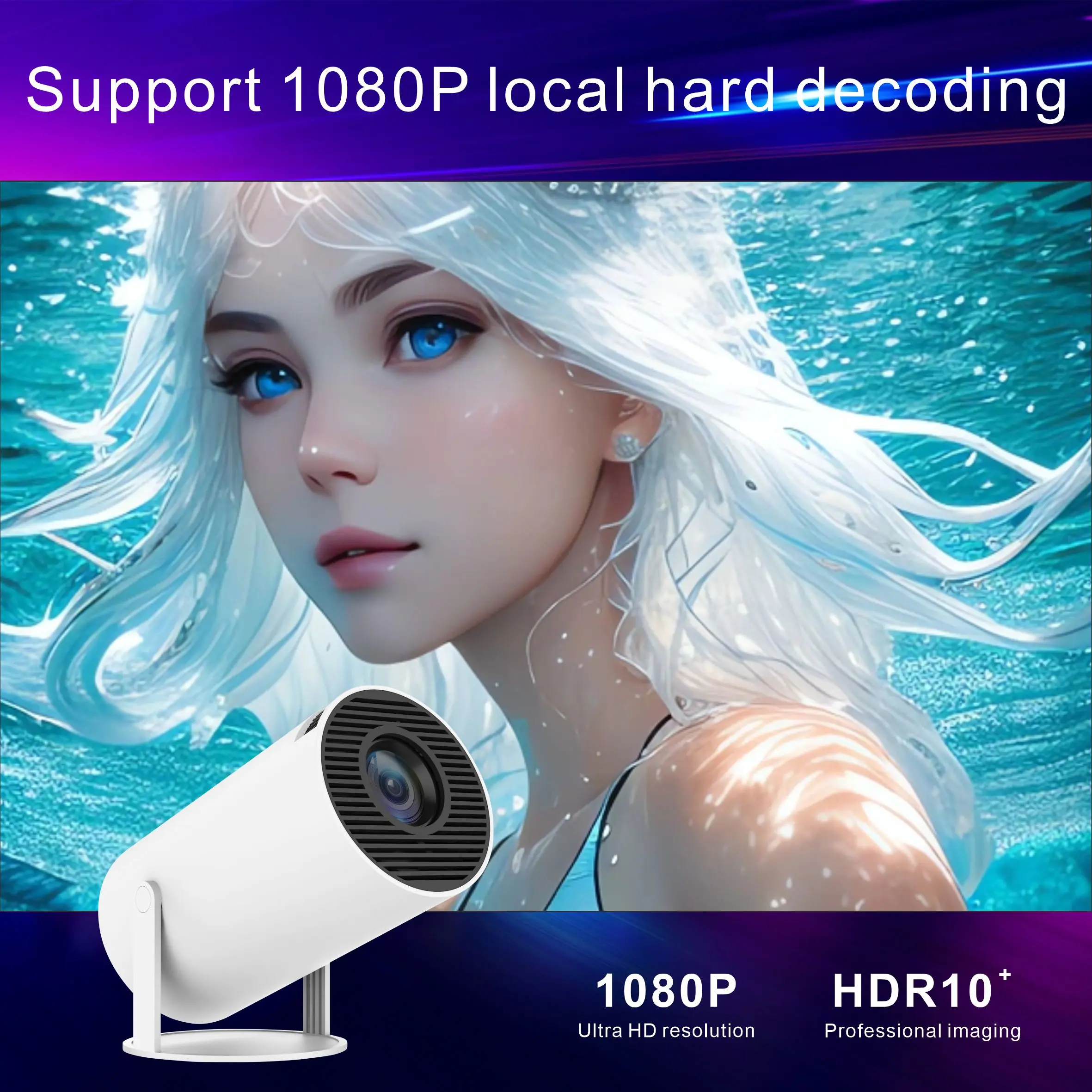 Portable Projector HY300 Android Wifi Smart for Samsung iPhone Phone 1280 720P Full HD Office Home Theater Video Mini