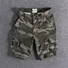 Harajuku Fashion Streetwear Summer Shorts Men's Camo Cargo Knee Length Work Twill Cotton Loose Fit Camouflage Shorts for Men 1
