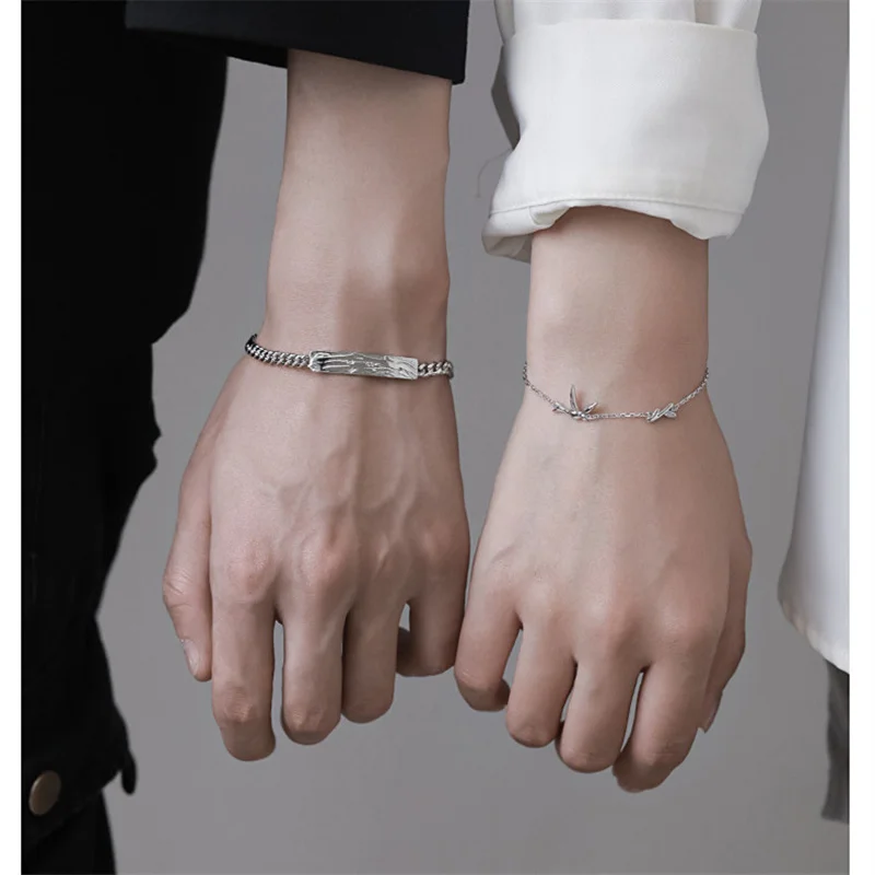 Pure Silver Silver Bracelet Design For Couples Eternity Bracelets