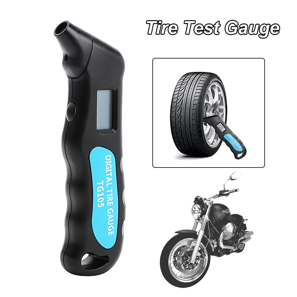 

0-100Psi / 0-0.7Bar Motorcycle Tire Test Gauge Tester TPMS Tyre Pressure Meter Digital Manometer Bike Car Accessories Universal