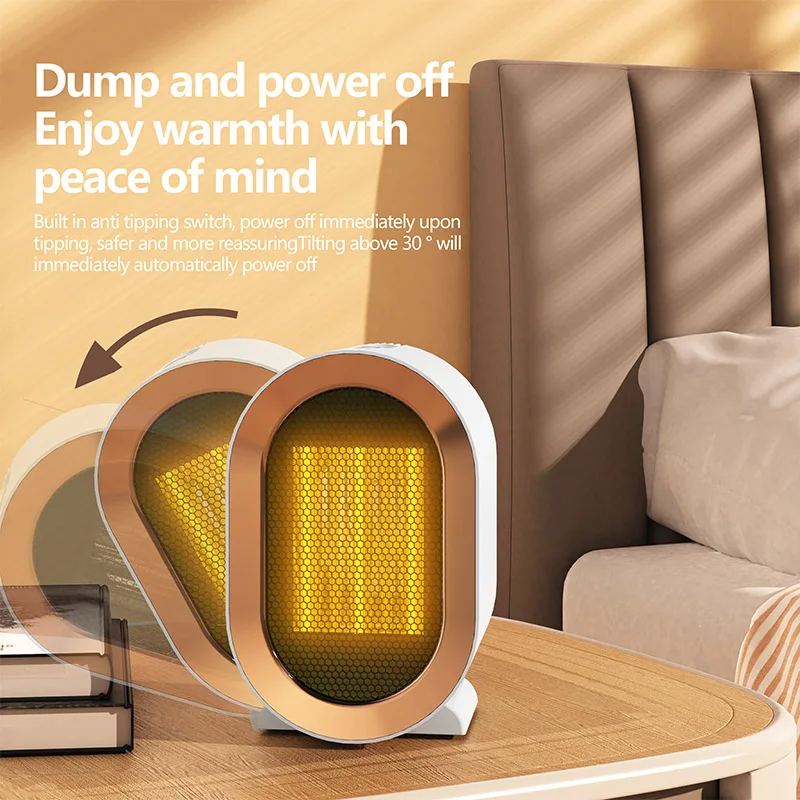 Electric Heater Portable Desktop Fan Heater Heating Warm Air Blower Radiator Home Office Warmer Machine For Winter For US EU 5