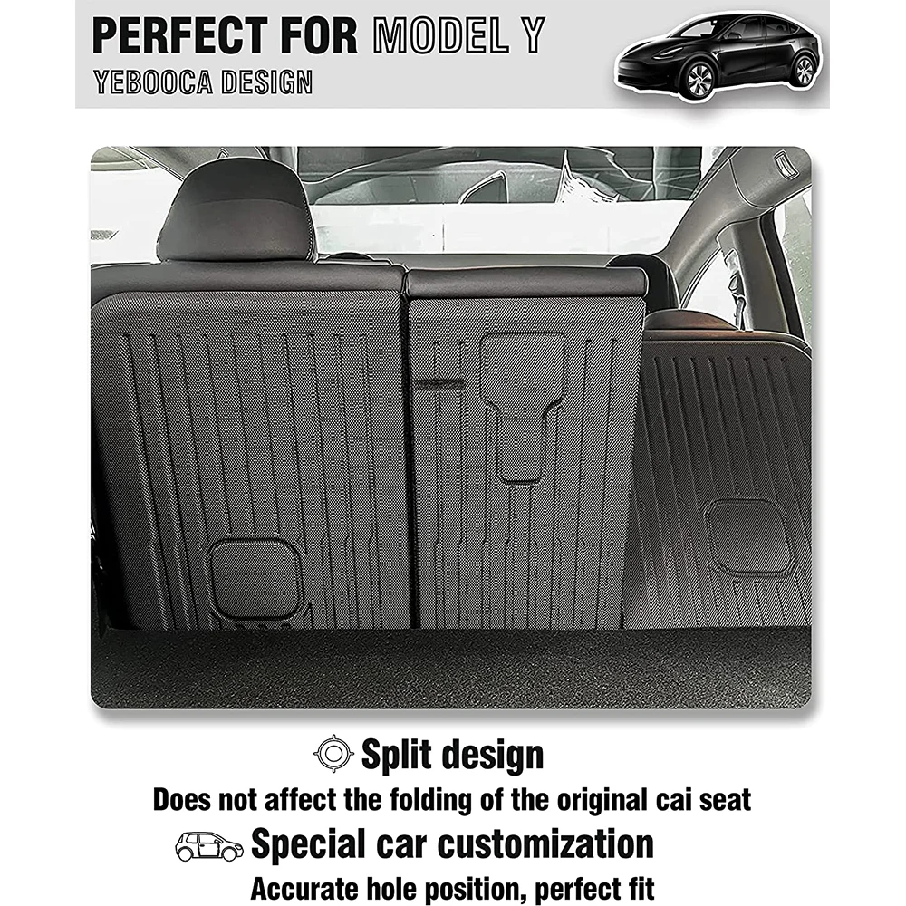 Rear Seat Back Cover Backrest Protector for Tesla Model Y 2020