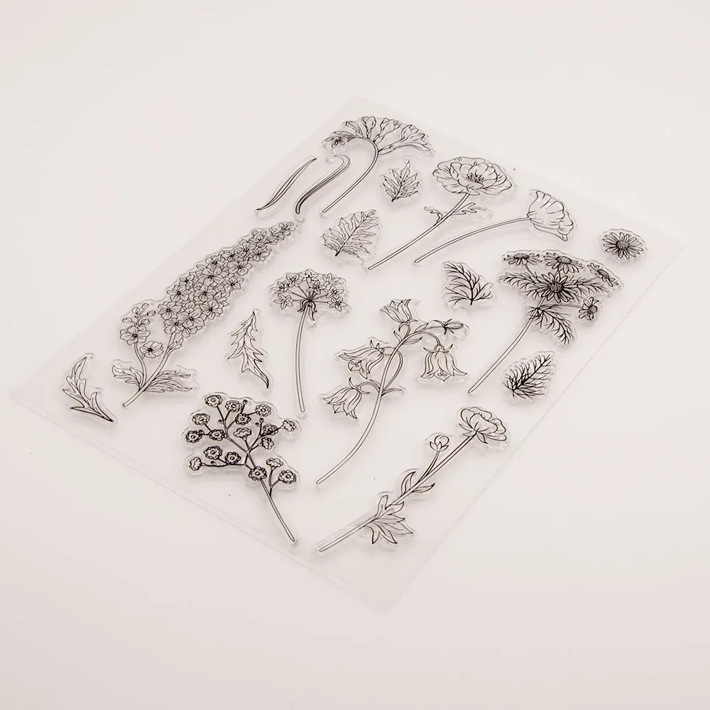 Bell Orchid Plant Decor Transparent Stamp for Clear Rubber Stamp Sheet Cling Scrapbooking Photo Album Papercard DIY Craft Making