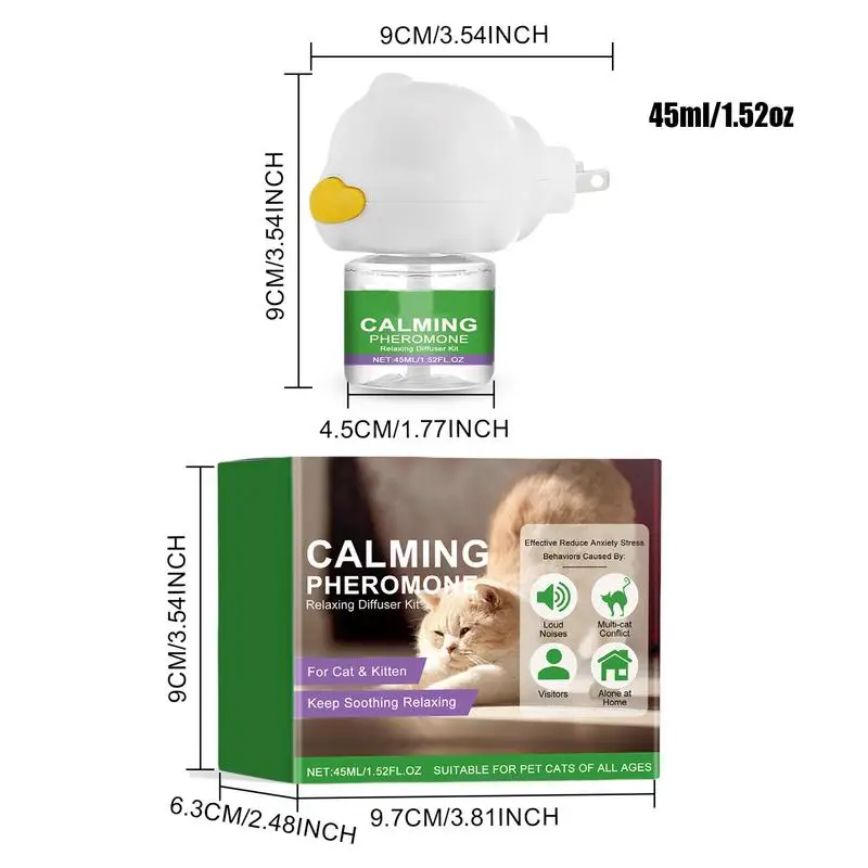 Cat Diffuser Cat Relaxing Calming Kit Pheromone Diffuser For Kitten Soothing Intelligent Calming Pheromone Calm