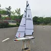RC Boat Sailing Model 2.4G Rainbow 880 Electric Sailing Model Glass Steel Body Pure Wind 1