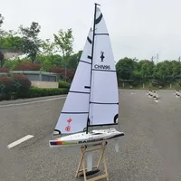 RC Boat Sailing Model 2.4G Rainbow 880 Electric Sailing Model Glass Steel Body Pure Wind 1