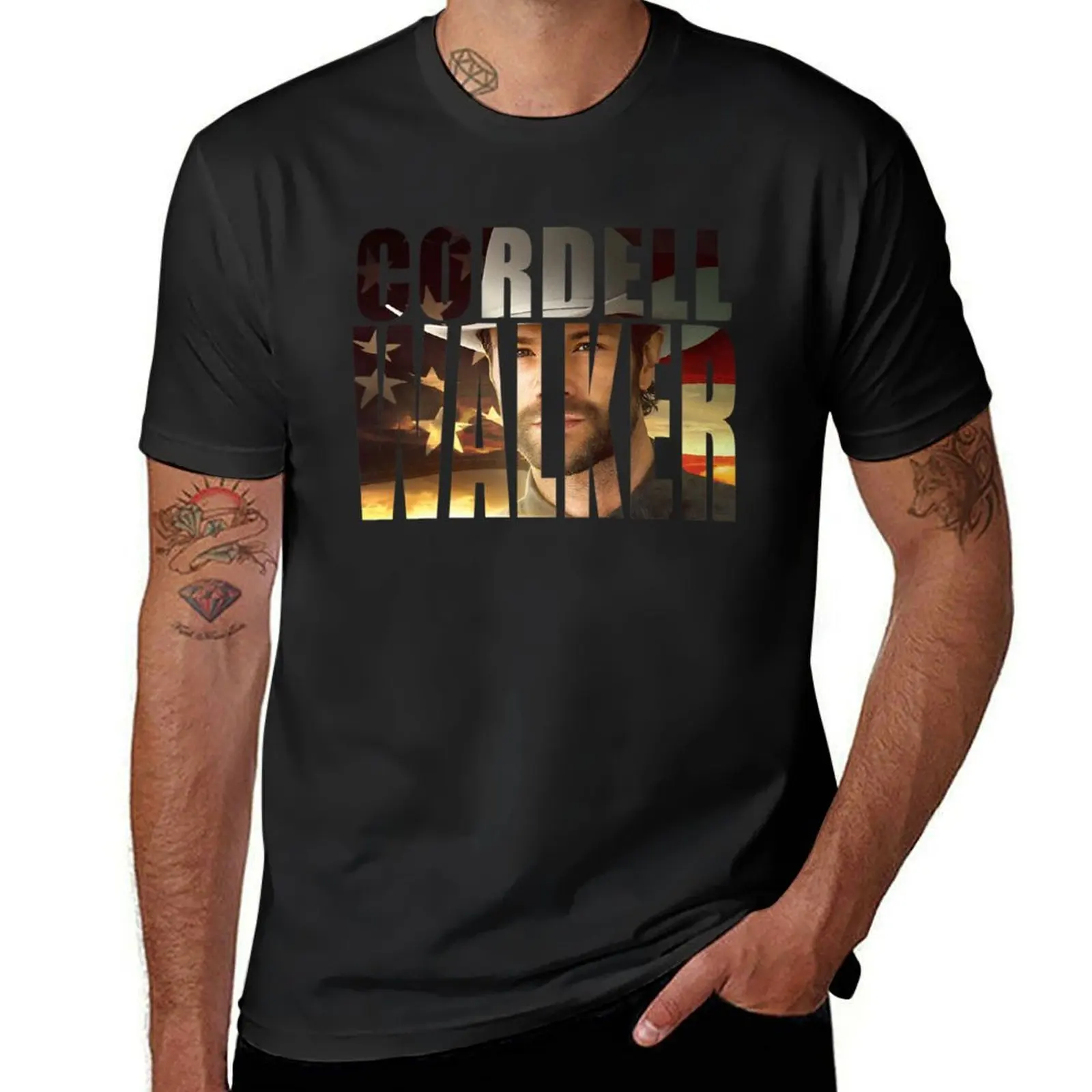 CORDELL WALKER T-Shirt plus size tops blacks aesthetic clothes T-shirts for men cotton