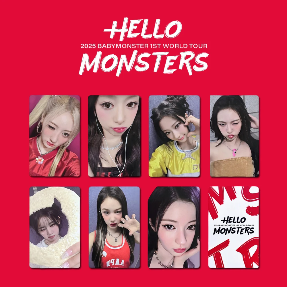 Kpop Idol BABYMONSTER Photocards NEW Album HELLO MONSTER AHYEON CHIQUITA HARAM RORA ASA Lomo Cards Photo Card Fans Merc