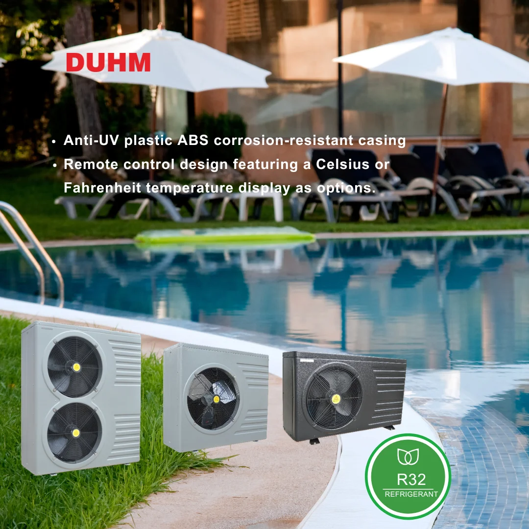 7.8KW R32 Wifi Controlled Electric Heat Pump On/Off Swimming Pool Water Heater Varmepumpe Basseng For Pool Heating