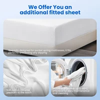 AUTHMIC 7-зонный пружинный матрас с карманными пружинами из натурального латекса, пена с эффектом памяти, 140x200 см, 90x200 см, ортопедическая кровать с поддержкой спины — изображение 6