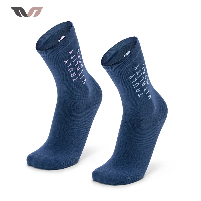 ROCKBROS Calze Sportive Uomo Donna 2 Paia – Traspiranti, Antiscivolo, Rinforzate Al Tallone – Per Running, Ciclismo, Palestra E MTB (Nero/Bianco)