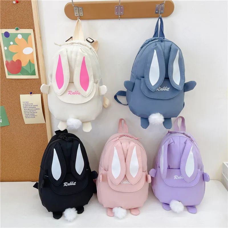 Cute rabbit schoolbag girls kids school backpack bunny bookbag primary school boys satchel children animal pattern toys bags