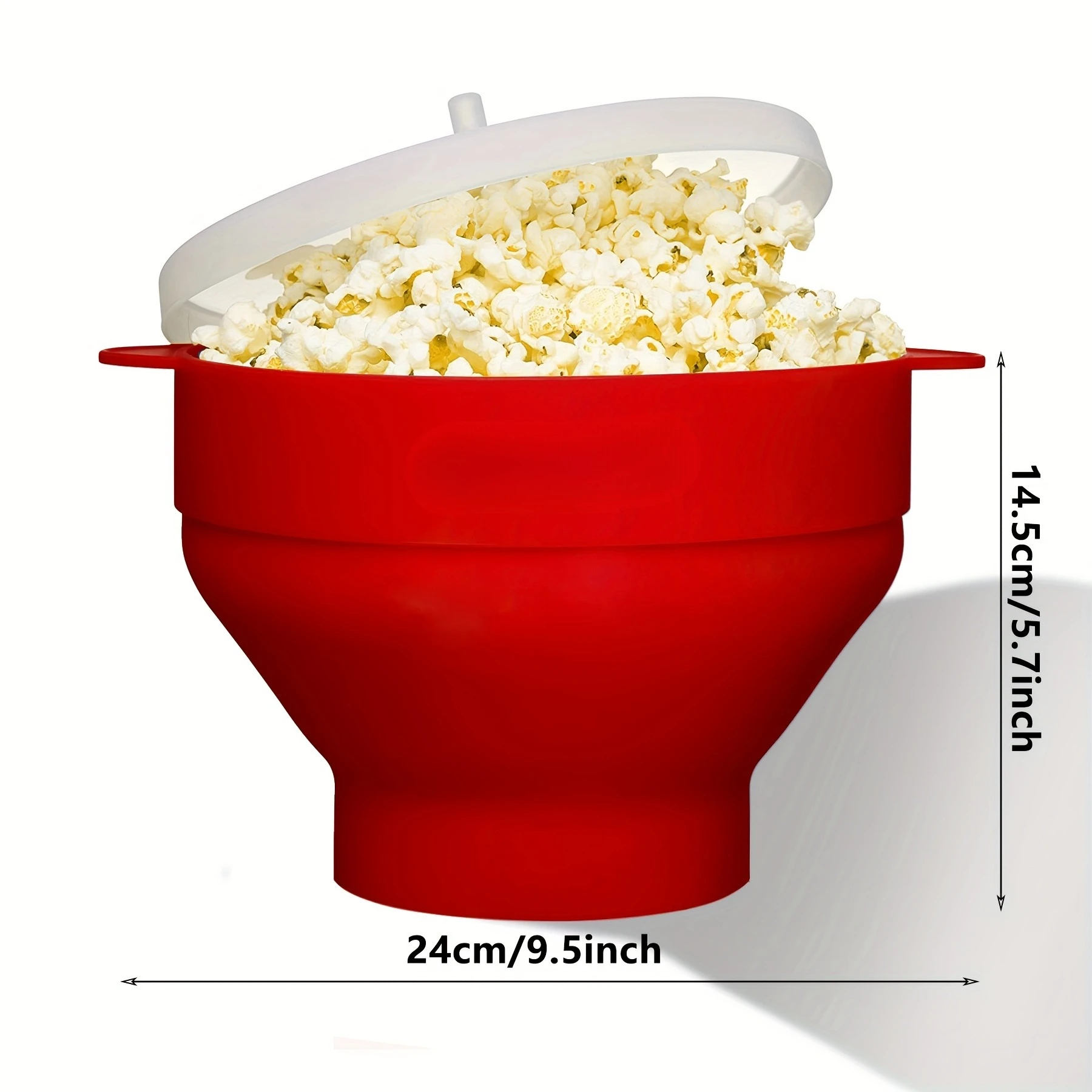 Foldable Silicone Microwave Popcorn Maker - Large Capacity, BPA-Free & Dishwasher Safe