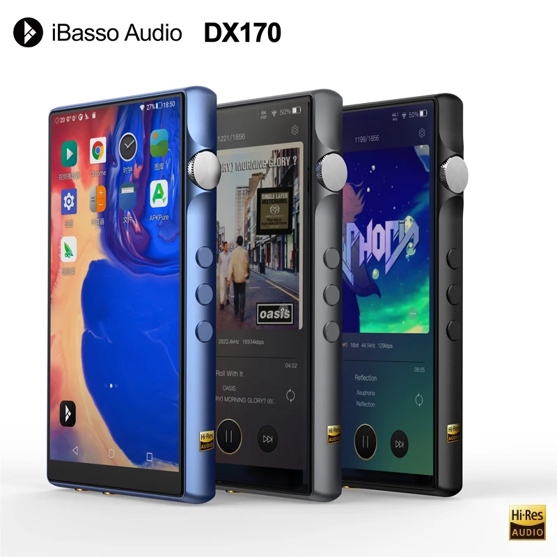 

Original iBasso DX170 Wifi Bluetooth Music Player,MQA HIFI MP3 Walkman,3.5mm+4.4mm Output, DAC CS4313*2, SOC RK3566, DSD256 PCM