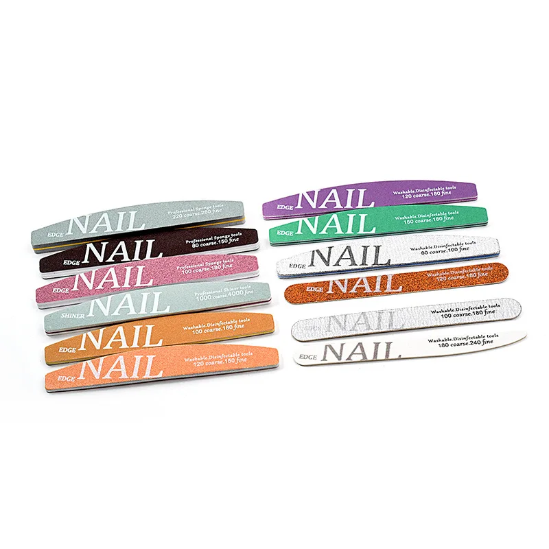 네일 파일 버퍼 키트 젤 연마 연마 샌딩 스폰지 네일 파일 세트, 전문 매니큐어 네일 케어 뷰티 도구, 6 개, 12 개