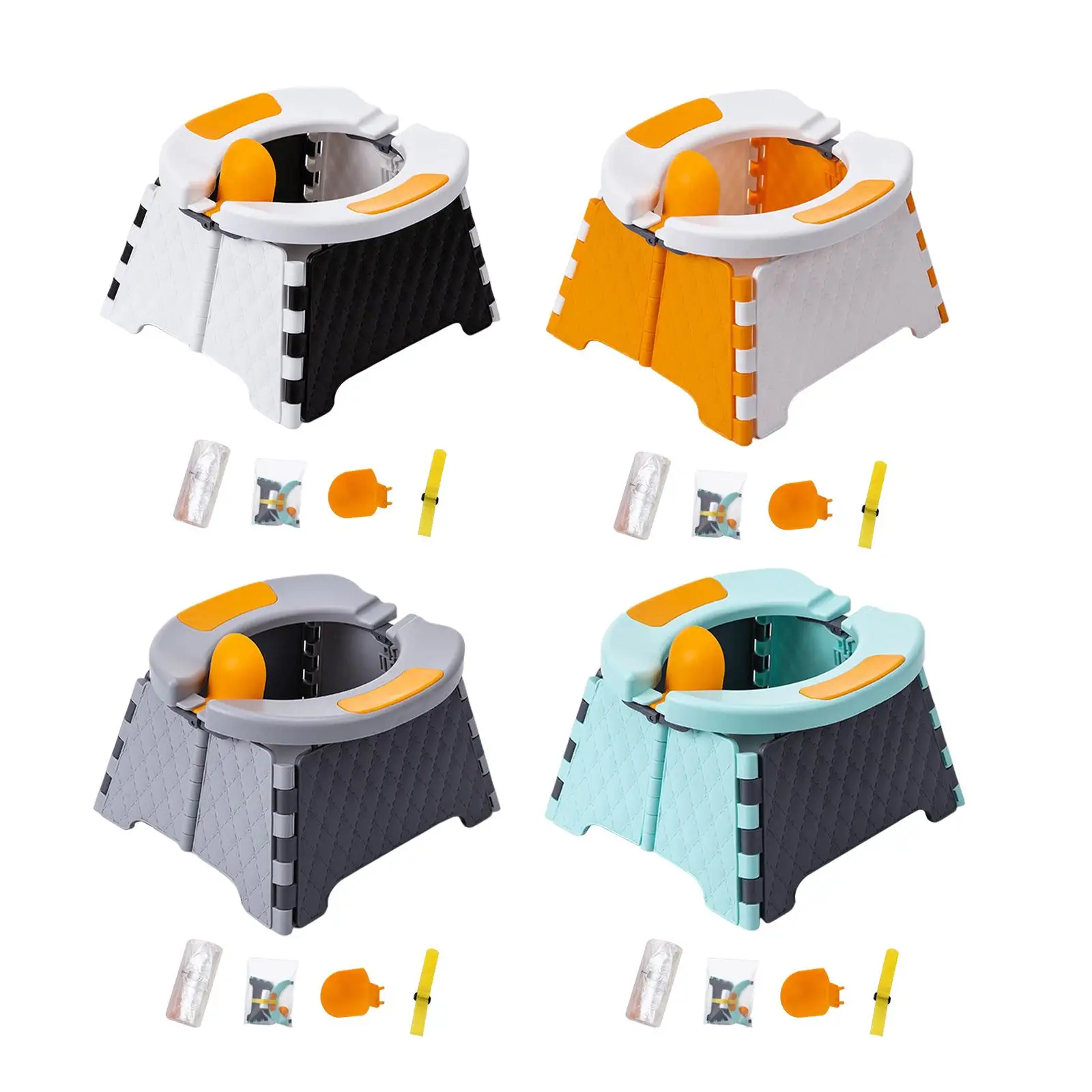 Travel Potty Toilet  Seat Folding  for Toddler Kids Convenient Installation Easy to Carry Around Suitable for Different Ages 6