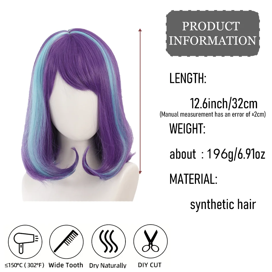 synthetic wig anime game I pushed the children akane kurokawa cosplay wig ponytail cos costume props Halloween Christmas gift