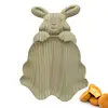 Bunny Serving Tray Bunny Shaped Kitchen Platters Easter Wooden Serving Charcuterie Boards Spring Decorative Snack Cheese Dish 1