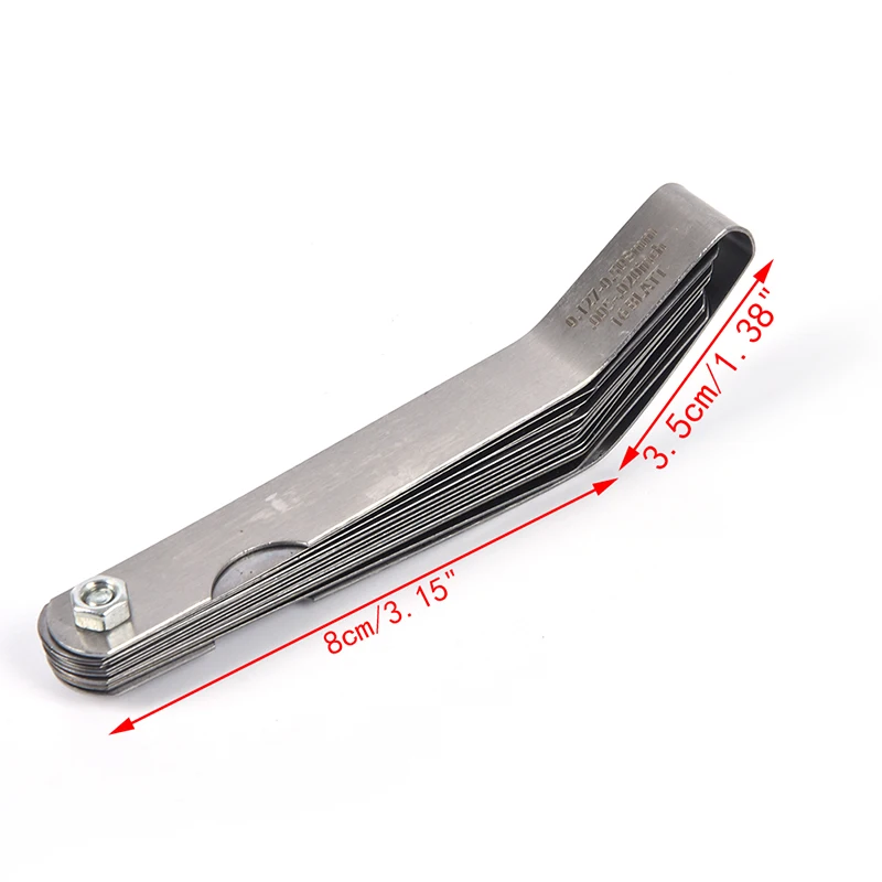 스테인레스 스틸 갭 필러 필러 게이지 핫, 두께 0.05 1mm 곡선, 16 블레이드 1 세트