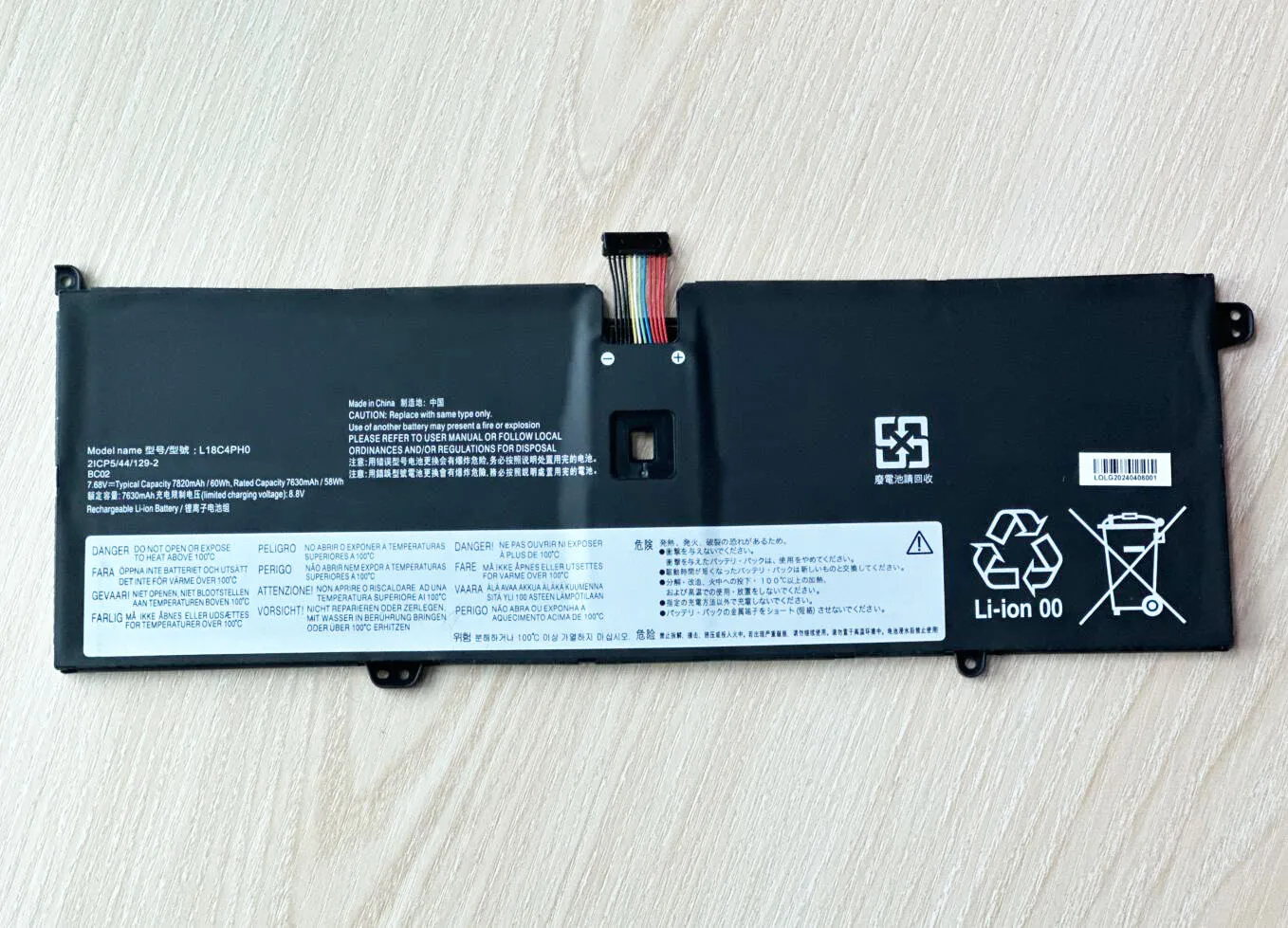 C940-14IIL 81Q9 série, L18M4PH0, L18C4PH0, 5B10T11585, 5B10W67374, 5B10T11586, 60Wh, 60Wh