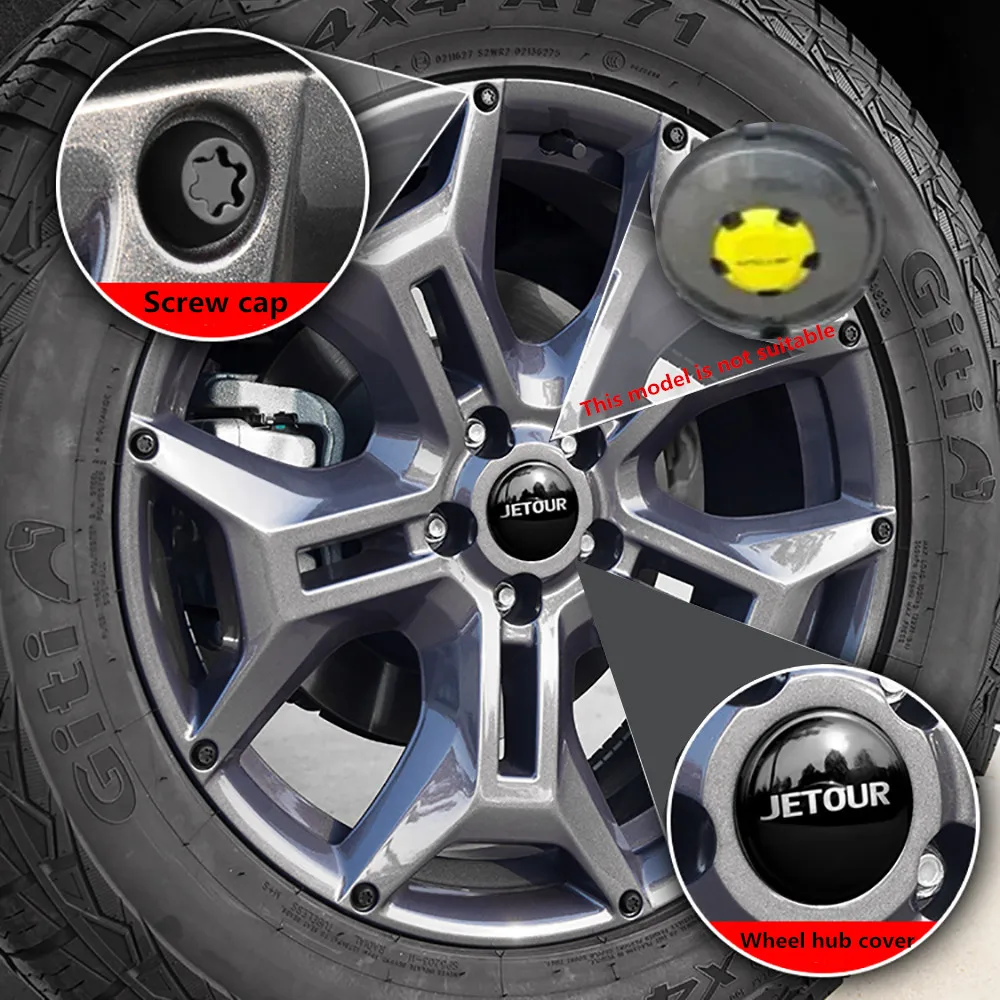 Car Accessories Wheel Hub Screw Cap Cover Fit for Chery Jetour Traveler T2 Blackening Modification