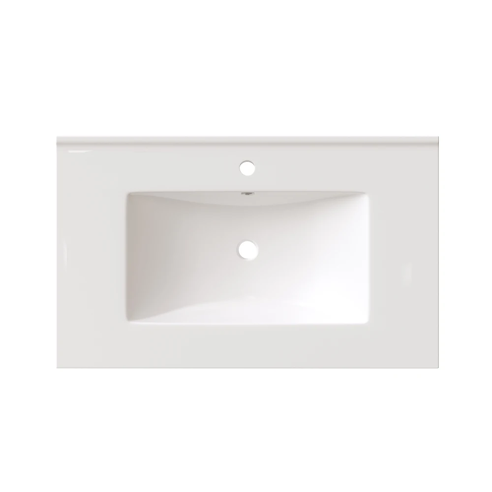 Moderner Freistehender Waschbeckenunterschrank mit Waschbecken & 2 Schubladen, Badezimmerschrank mit Viel Stauraum, Hochwertiger Badezimmerschrank – Detail 30