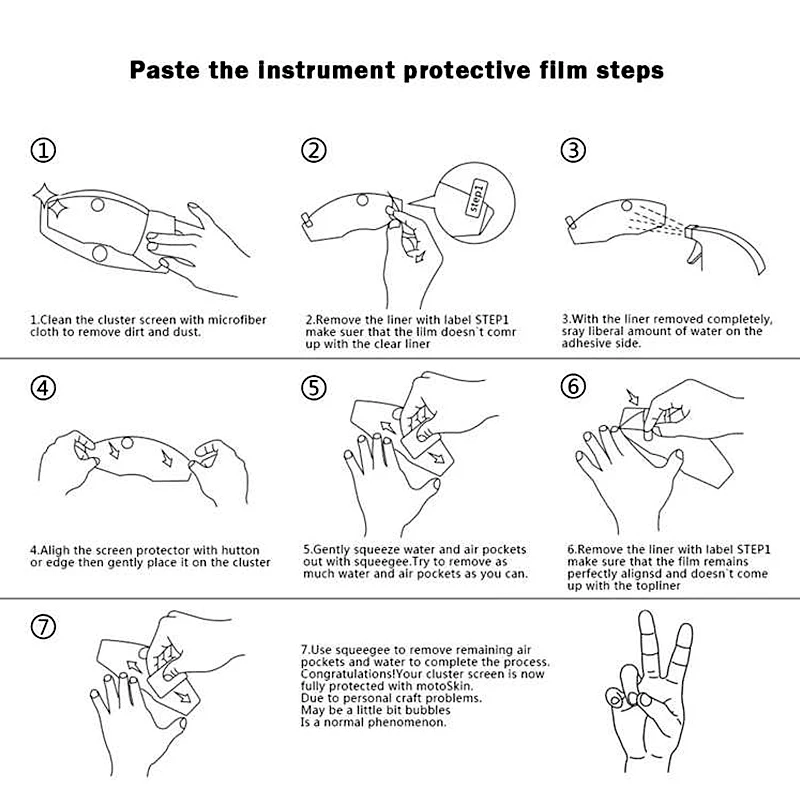 Premium Motorcycle Screen Protector - Superior Scratch Protection Film