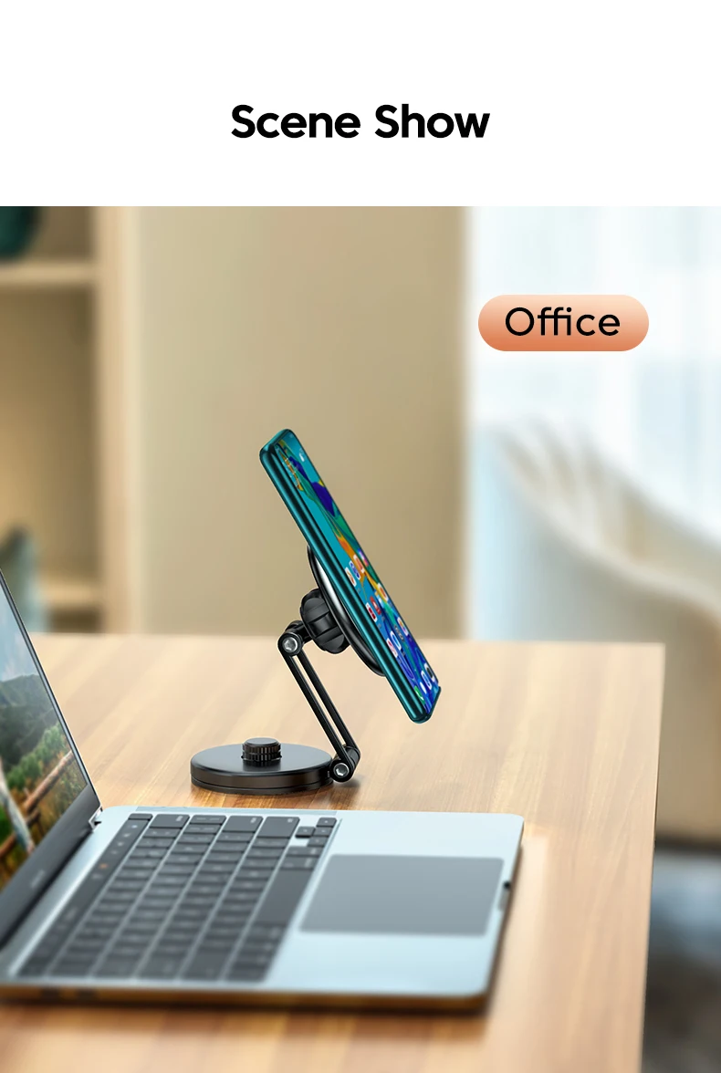 720° Rotate Magnetic Car Cell Phone Holder Magnet Mouth For iPhone 14 13 12 Pro MagSafe Car Holder Stand Smartphone GPS Bracket