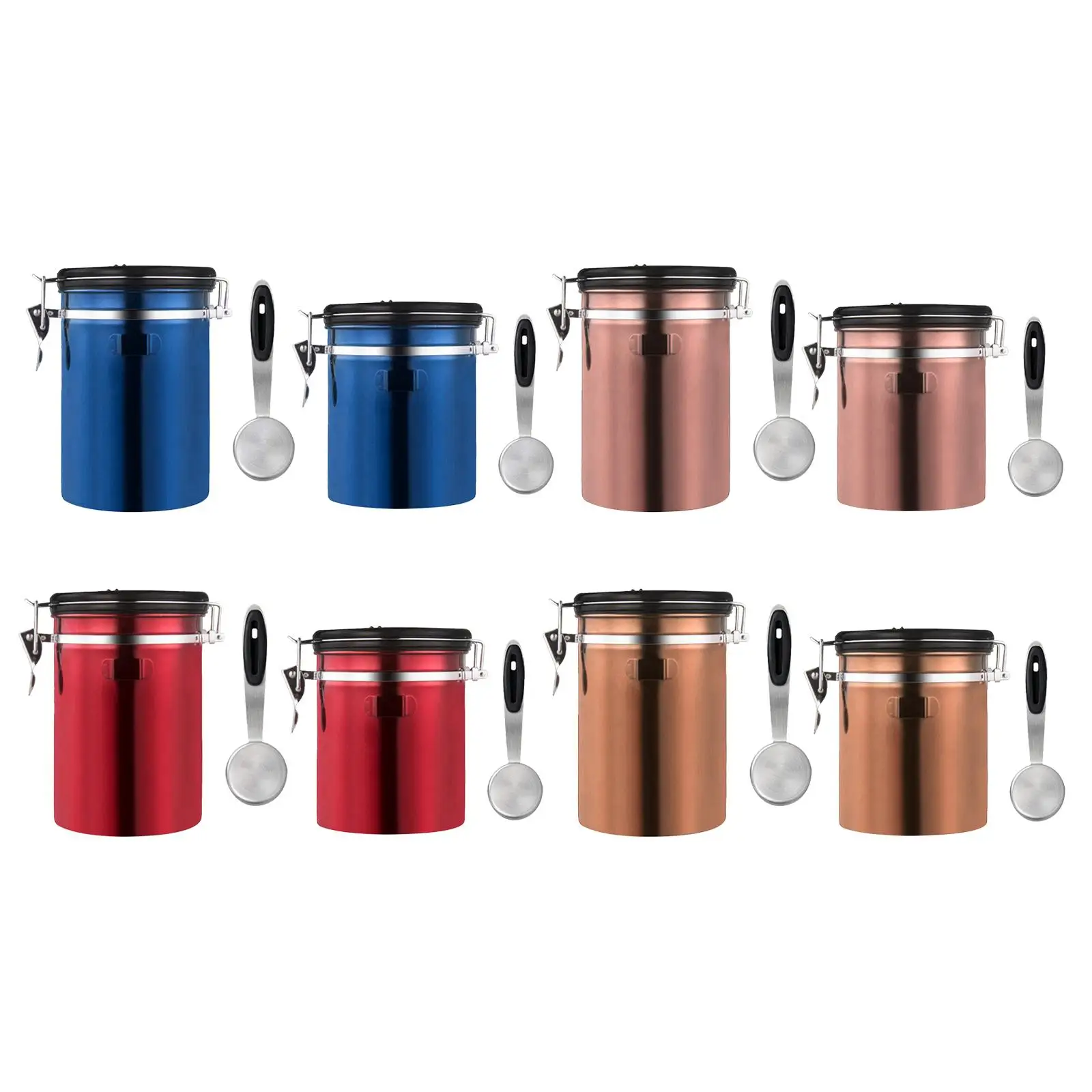 

Изящная кофейная канистра из нержавеющей стали для свежей гущи и бобов