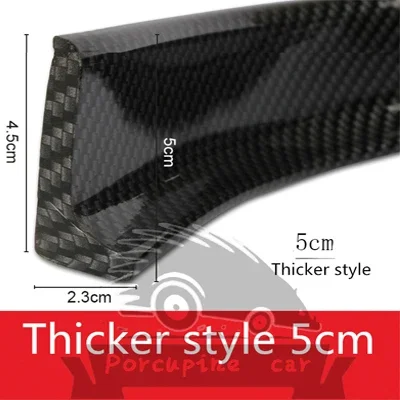 1.55m carbon fiber rear roof trunk spoiler wing lip sticker kit for Mercedes honda bmw audi Toyota Chevrolet Ford Nissan