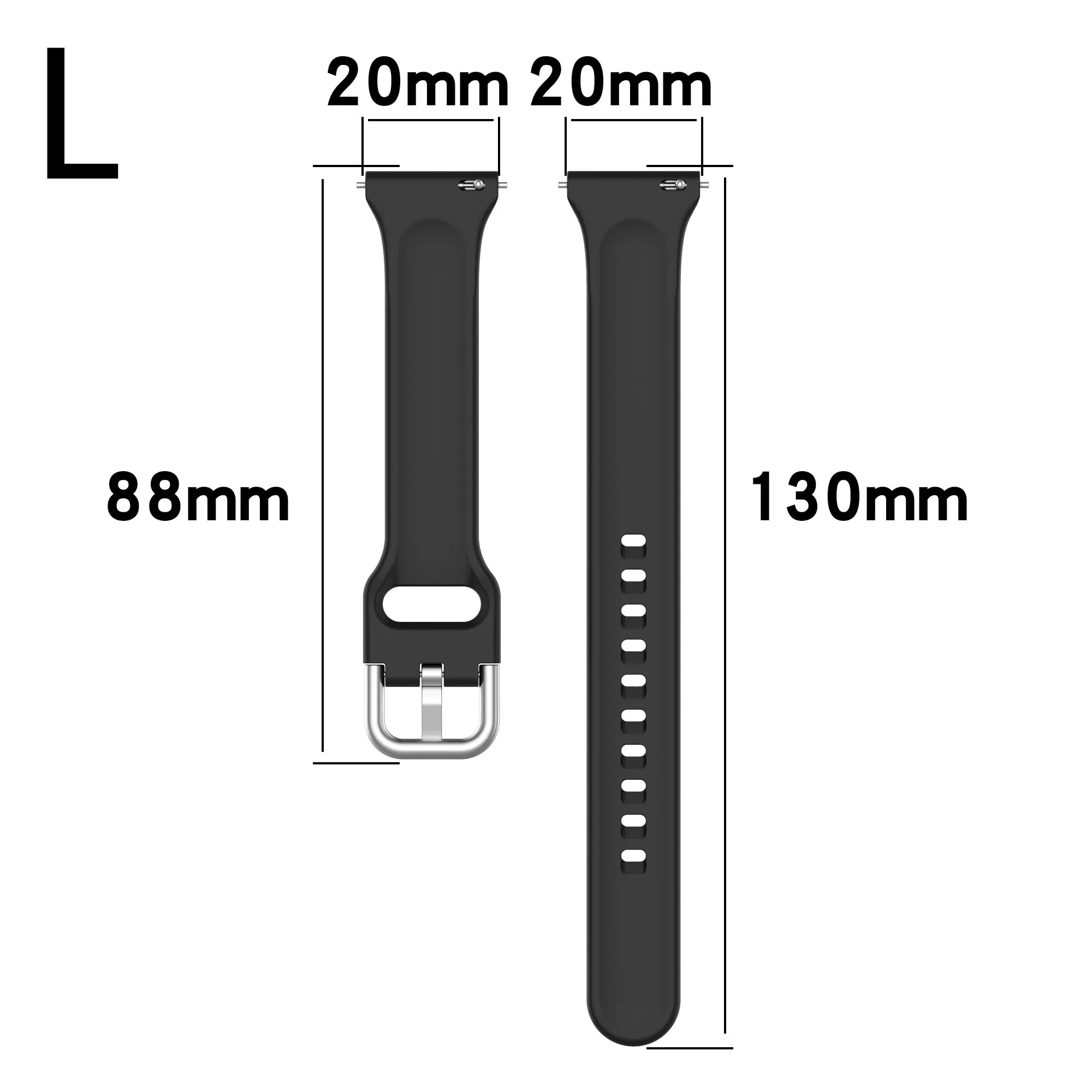 삼성 갤럭시 워치 액티브 2 스트랩 손목 밴드 팔찌, 20mm 얇은 실리콘 밴드, 삼성 갤럭시 워치 4 클래식 워치 3 41mm