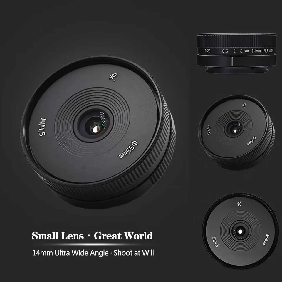 Фото AstrHori 14 мм F4.5 APS-C широкоугольный ручной объектив для Nikon Z Sony E Fuji Fujifilm X Canon EOS-M M43 Mount №5