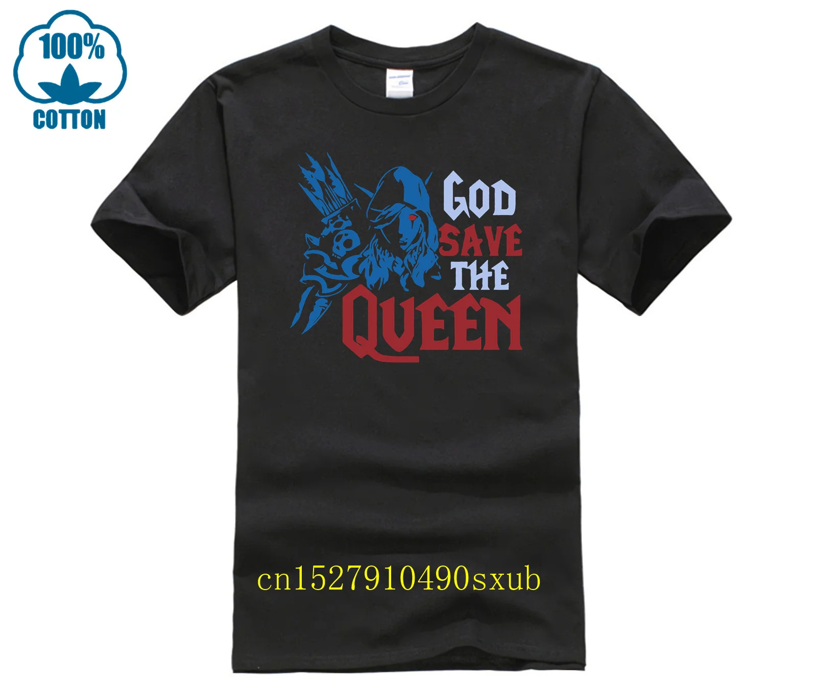 2023 Hot Men Shirt World Of Sylvanas Windrunner God Save The Queen Shirts