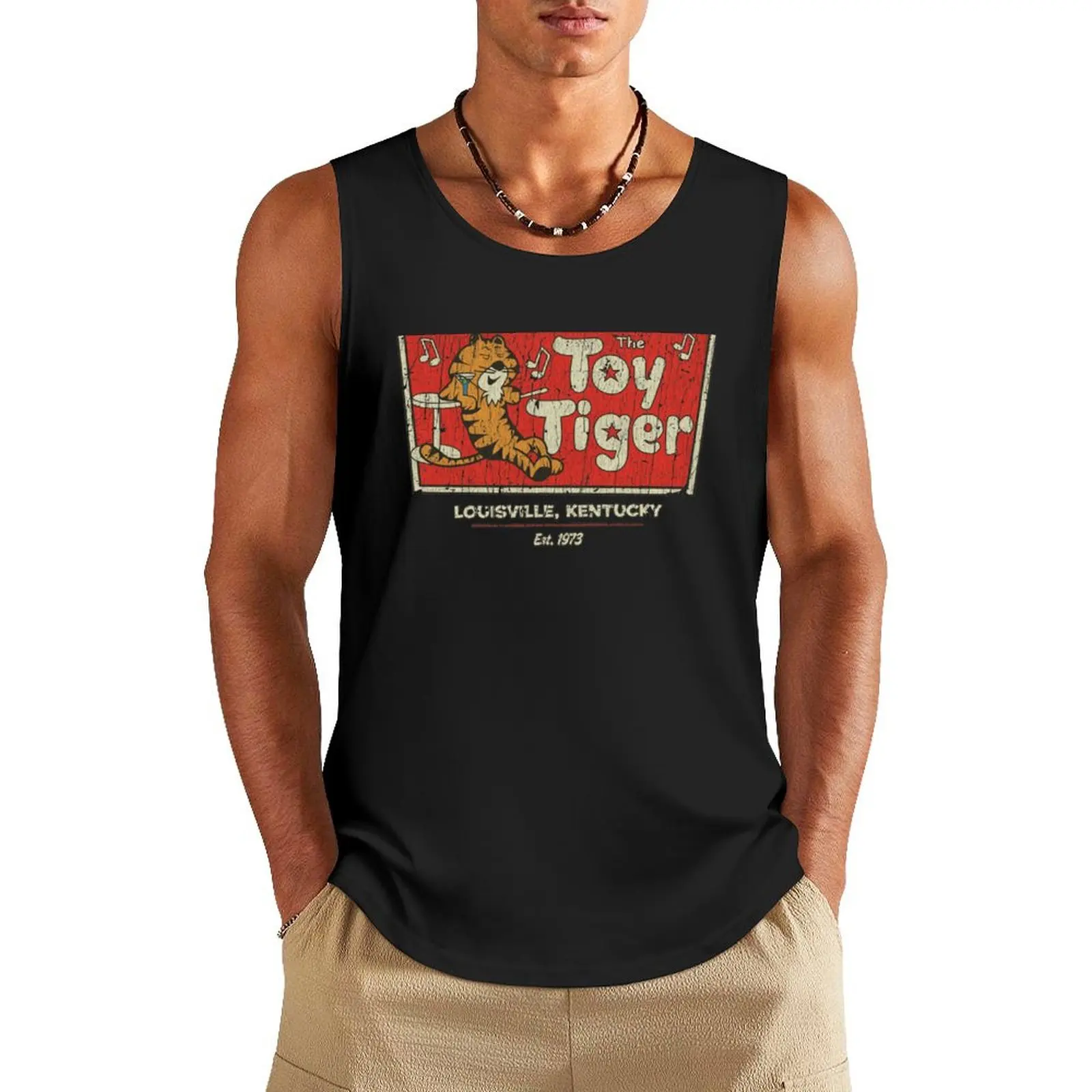 

The Toy Tiger Louisville Tank Top vests for men tops gym t shirt men