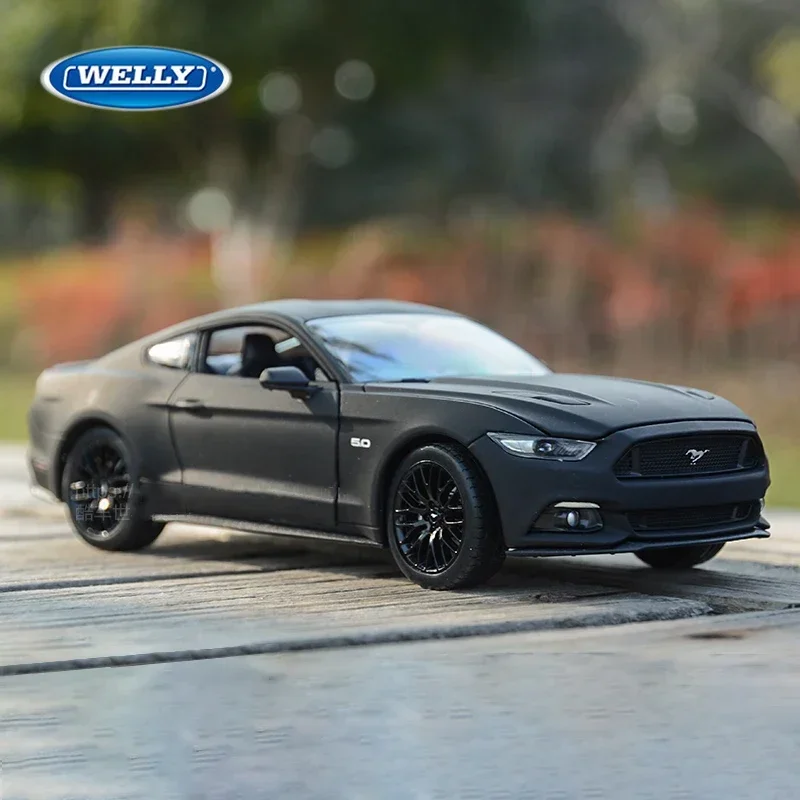 WELLY 1:24 Ford Mustang GT 2015 Muscle Car Alloy Car Model Diecasts & Toy Vehicles Toy Cars Kid Toys For Children Gifts 3